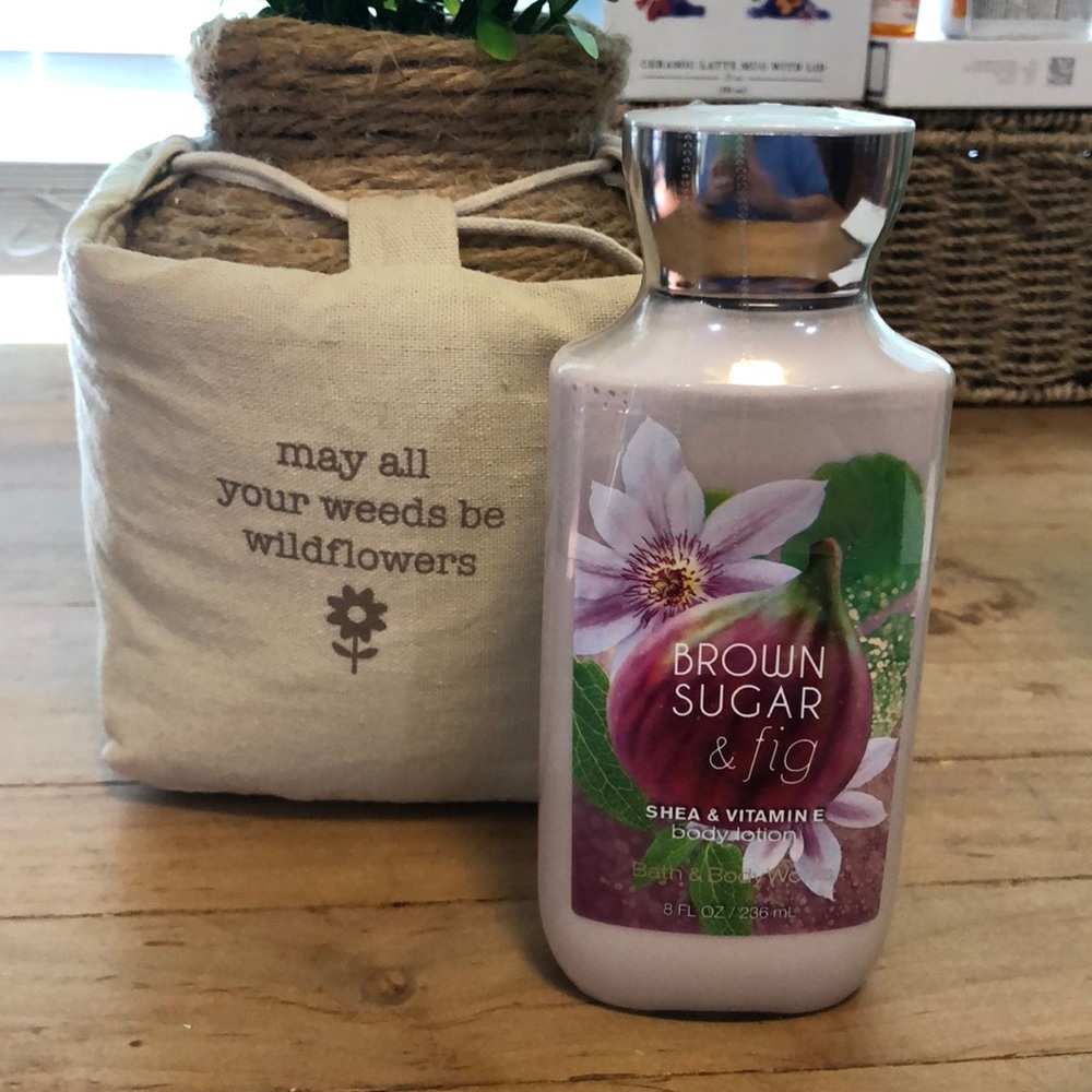 Bath and Body Works Shea & Vitamin E Body Lotion.  Brown Sugar & Fig.